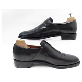 Church's-CHURCH'S LOAFERS WESTBURY BUCKLE SHOES 8.5F 42.5 BLACK LEATHER SHOES-Black
