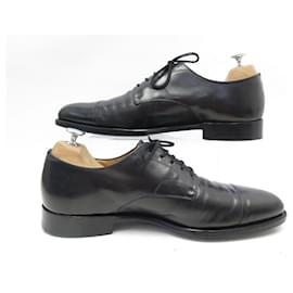Church's-CHURCH'S DERBY MANTON SHOES 9F 43 BLACK LEATHER SHOES-Black