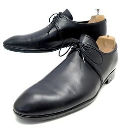 SCARPE DERBY LOUIS VUITTON 8.5 42.5 SCARPE NERE IN PELLE EPI Nero