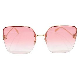 Alexander Mcqueen Sonnenbrille Rot Golden