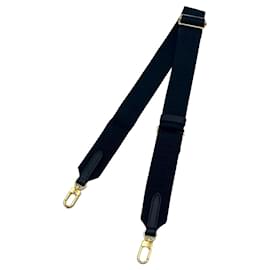 Louis Vuitton-black shoulder strap-Black