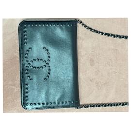 Chanel-Chanel vintage Wallet on Chain shoulder bag-Black
