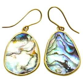 Autre Marque-Pippa Small Paua Shell & 18kt Gold Earrings-Multiple colors