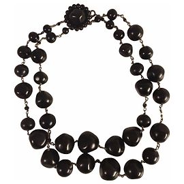 Collar Gerard Darel Jackie Kennedy con perlas marrones Marrón oscuro