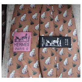 Hermès-laço de hermes-Marrom