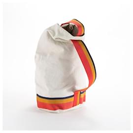 Hermès-[Used] Hermes HERMES Drawstring purse One-shoulder bag-White