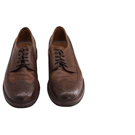 Brunello Cucinelli-Brunello Cucinelli Longwing Brogues in Brown Leather-Brown