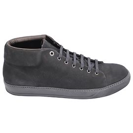 Lanvin Baskets Montantes en Nubuck Noir Noir