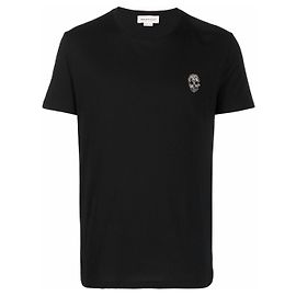 Camiseta Alexander McQueen Smill Patch Preto