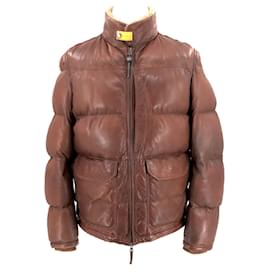 Parajumpers-Parajumpers leather jacket in brown-Brown