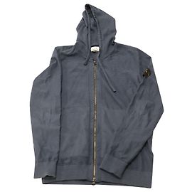 Felpa con cappuccio e zip Stone Island in cotone blu navy Blu navy