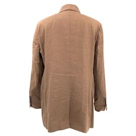 Brunello Cucinelli-Brunello Cucinelli jacket in tan linen -Brown