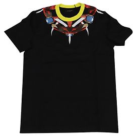 T-shirt Givenchy Gear e Tribal Print in cotone nero Nero