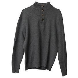 Suéter con cuello abotonado Loro Piana en cachemir gris Gris