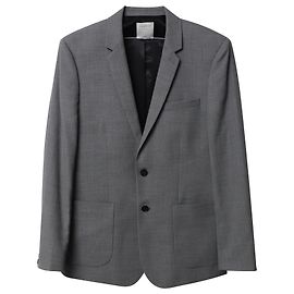 Sandro Single Breasted Blazer in Grey Wool Grey
