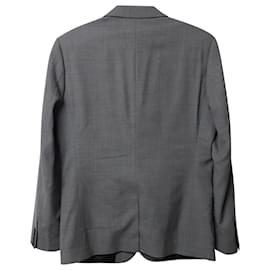 Sandro-Sandro Single Breasted Blazer in Grey Wool-Grey