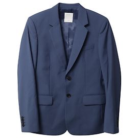Sandro Classic Super 110 Suit Jacket In Blue Wool Blue