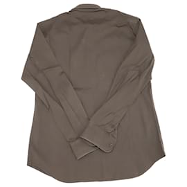 Prada-Prada Button Down Shirt in Brown Cotton-Brown