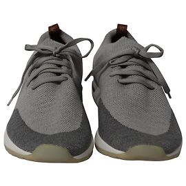 LORO PIANA 360 Flexy Walk Trainers in Grey Wool Grey