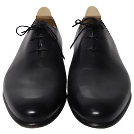 Berluti Alessandro Demesure Scarpe Eleganti Stringate in Pelle Nera Nero