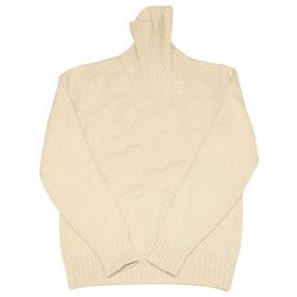 Loro Piana Loro Liana Rollkragenpullover aus beigem Kaschmir Beige