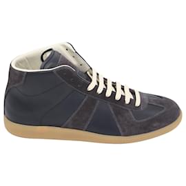 Maison Martin Margiela-Maison Martin Margiela High top Replica Sneakers in Black Leather-Other