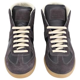 Maison Martin Margiela-Maison Martin Margiela High top Replica Sneakers in Black Leather-Other