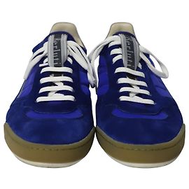 Sneakers Berluti Stringate in Pelle Scamosciata Blu Blu