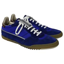 Berluti-Berluti Lace Up Sneakers in Blue Suede-Blue