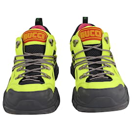 Gucci-Gucci Flashtrek Reflective Sneakers in Black Leather-Black
