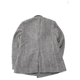 Marc Jacobs-Marc Jacobs Plaid Caban aus grauer Wolle-Mehrfarben