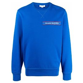 Alexander McQueen - Sudadera con parche azul Azul