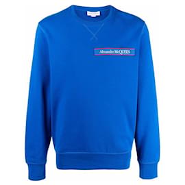 Alexander McQueen - Blauer Patch-Patch-Sweat Blau