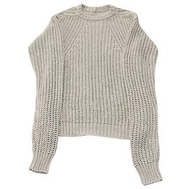 Rick Owens Walross SS17 Biker Level Open-Strickpullover aus beiger Baumwolle Beige
