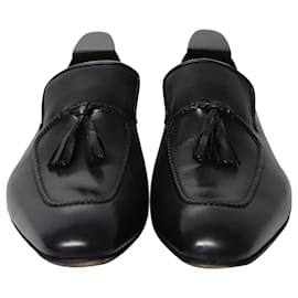 Berluti-Berluti Loafer mit Quaste aus schwarzem Leder-Schwarz