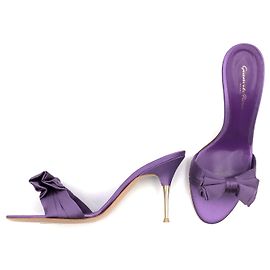 Mules Gianvito Rossi en satin violet Violet