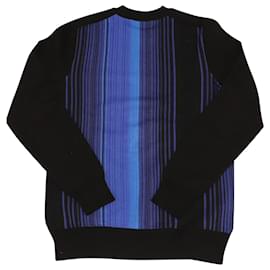 Balmain-Balmain Tonal Stripe Sweatshirt in Multicolor Cotton-Multiple colors
