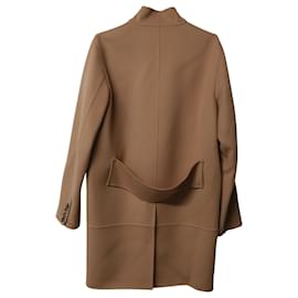 Valentino-Manteau Valentino à simple boutonnage en laine de chameau marron-Marron