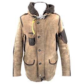Parajumpers-Parajumpers parka in brown shearling-Brown