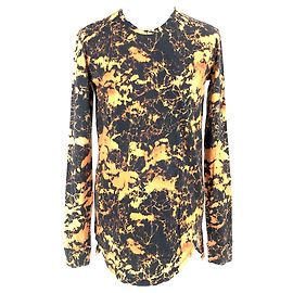 T-shirt Balmain em algodão laranja e preto com manga comprida Laranja