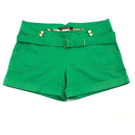 Roberto Cavalli Short em algodão verde Verde