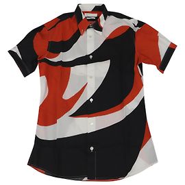 Alexander McQueen Oversized Abstract Patterned Shirt in Multicolor Cotton Other Python print