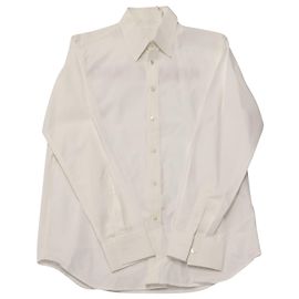 Camisa de algodón blanco con logo estampado en la espalda de Helmut Lang Blanco