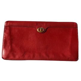 Bright red Dior clutch Red