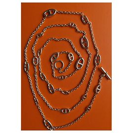 Hermès Farandole 160 cm Collana lunga in argento sterling Silver hardware