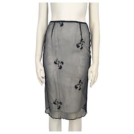 Liu.Jo saia midi de renda Preto