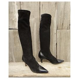Dior-Dior p stretch boots 38,5-Black