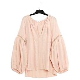 Vilshenko-BLUSA ROSA DE SEDA FR38/40-Rosa