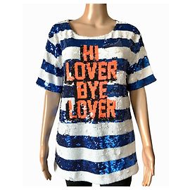 T-shirt Juicy Couture Hi Lover Bye Lover Blu Blu