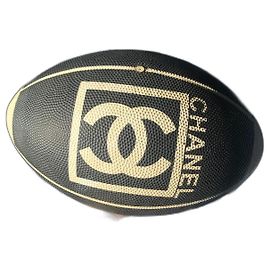 Palla da rugby e football americano Chanel Nera e Bianca Nero Bianco
